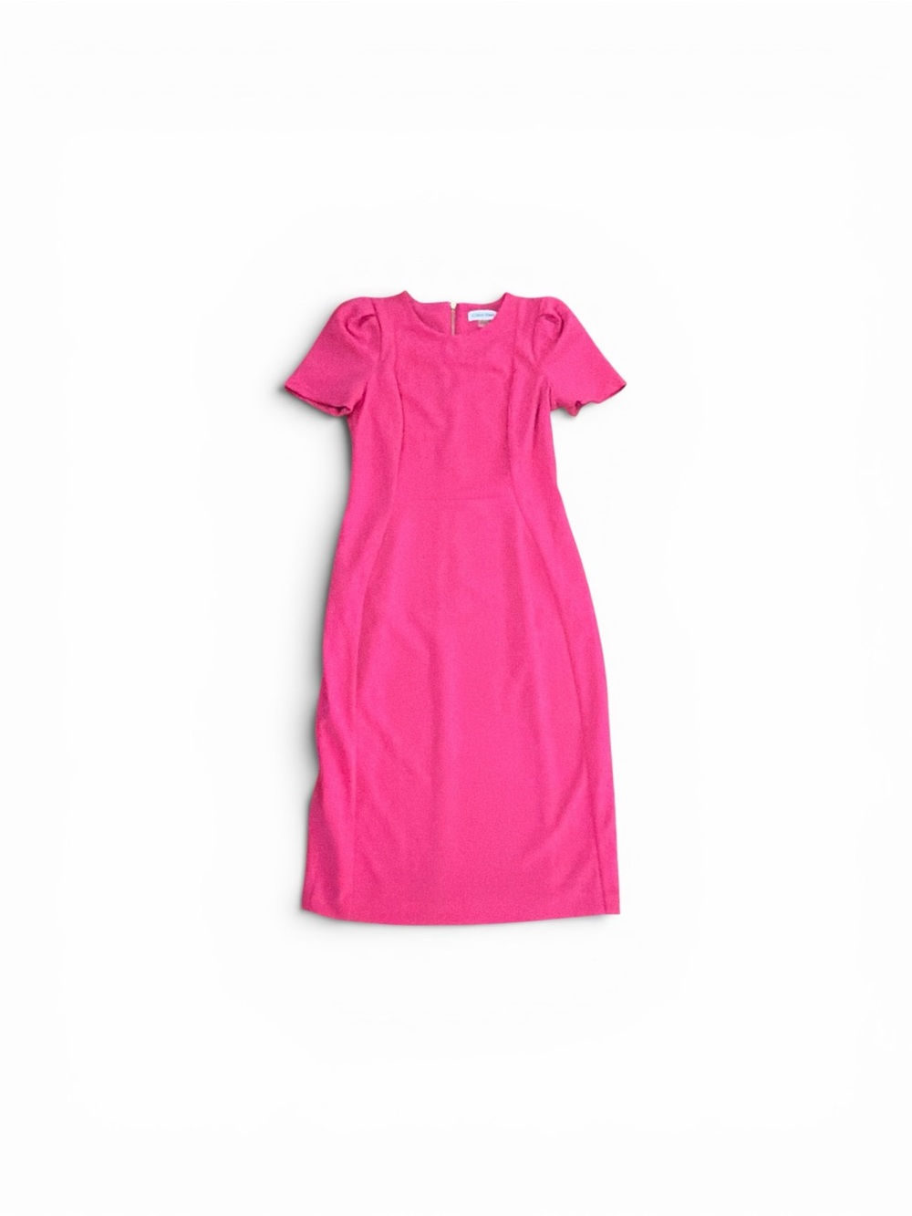 Calvin Klein Short-Sleeve Sheath Dress in Hot Pink size 4